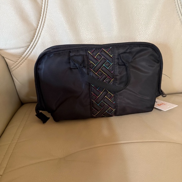 Lug Flash with Handles in Black Rainbow Stitch - Picture 2 of 5